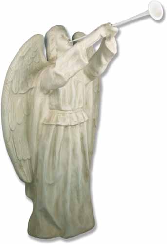 Angel Floating With Horn Statue