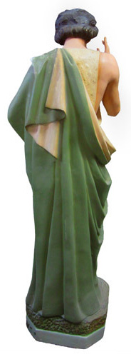 Saint John The Baptist w/ Sheep On Book Statue