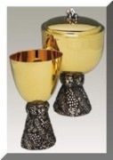 Grape and Wheat Chalice and Paten