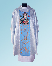 Our Lady of Perpetual Help Hand Embroidered Chasuble